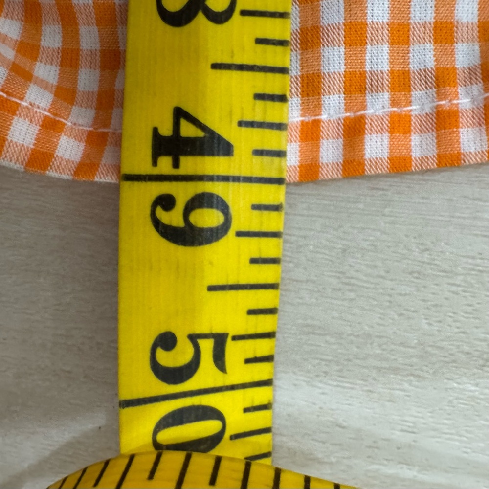 Sim and Sam Cutout Orange Gingham Dress Women's Large Stretch Midi - Picture 13 of 15